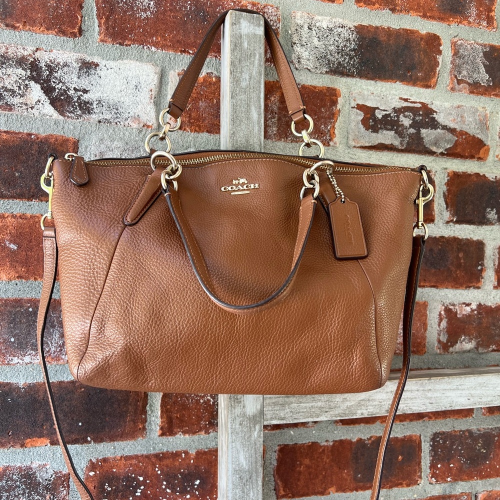 Coach Tan Leather Shoulder Bag